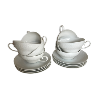 Set de 8 déjeuners Romance Bjorn Wiinblad pour Rosenthal Denmark 1959