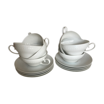 Set of 8 lunches Romance Bjorn Wiinblad for Rosenthal Denmark 1959
