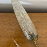 Antique wall lamp  brass + vintage glass tulip