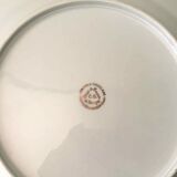 Set of 6 flowered porcelain dinner plates.