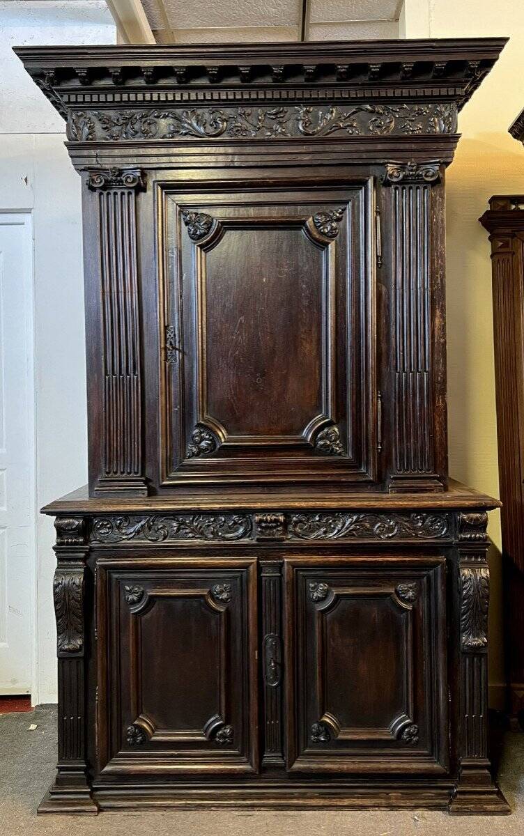 Important Renaissance Style Walnut Cabinet
