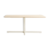 Dining table or desk with a white metal base