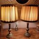 Pair of vintage brass bedside lamps