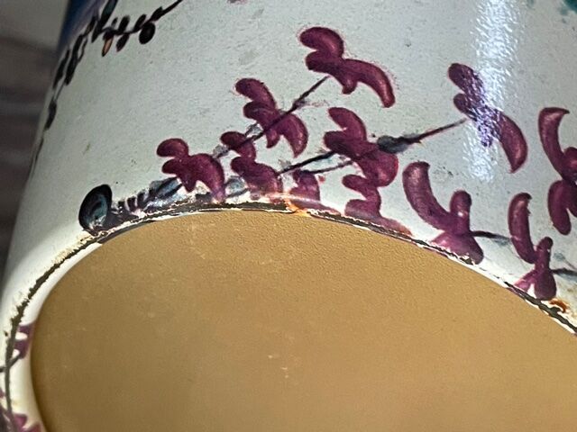 Silkscreened sheet metal paper basket 1960