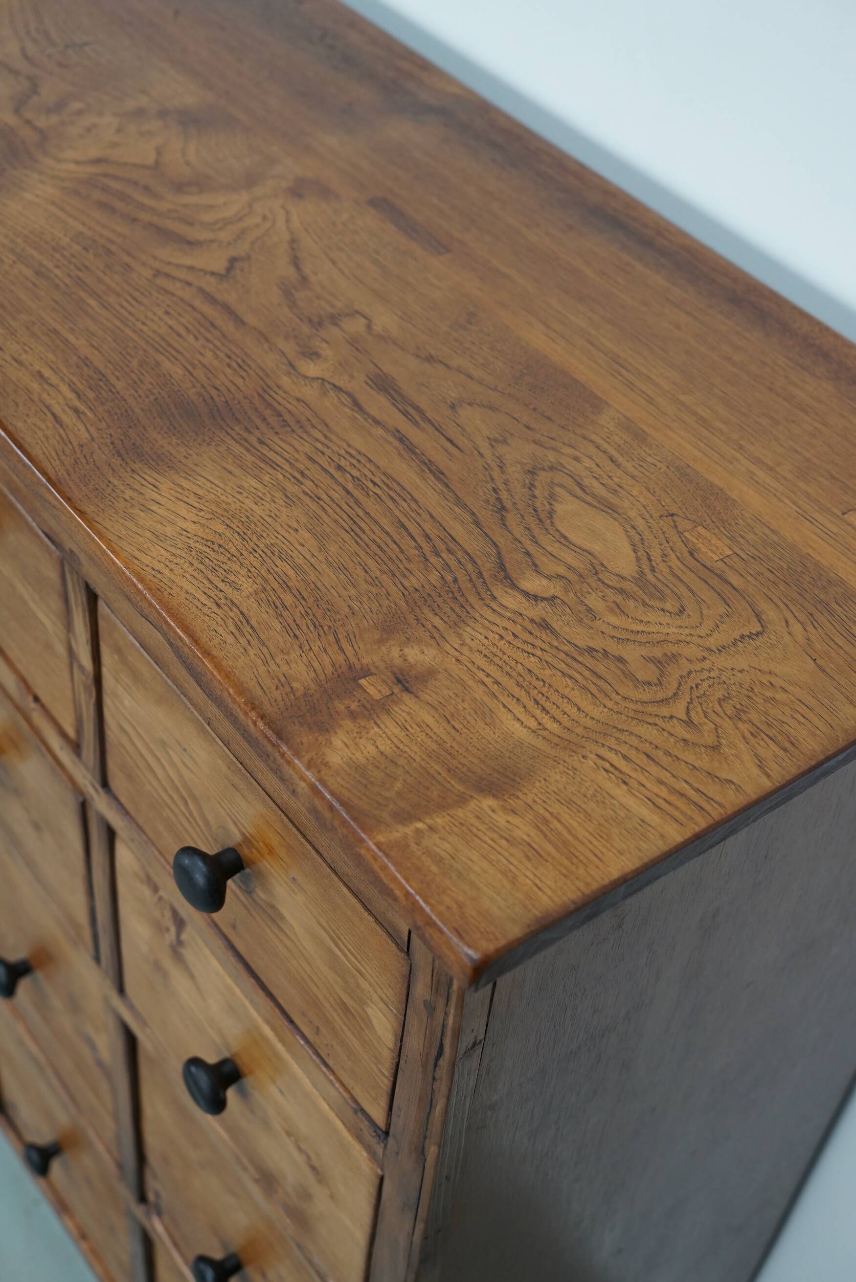 Large German Pine Industrial Apothecary / Shop Cabinet, 1950s