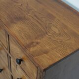 Large German Pine Industrial Apothecary / Shop Cabinet, 1950s