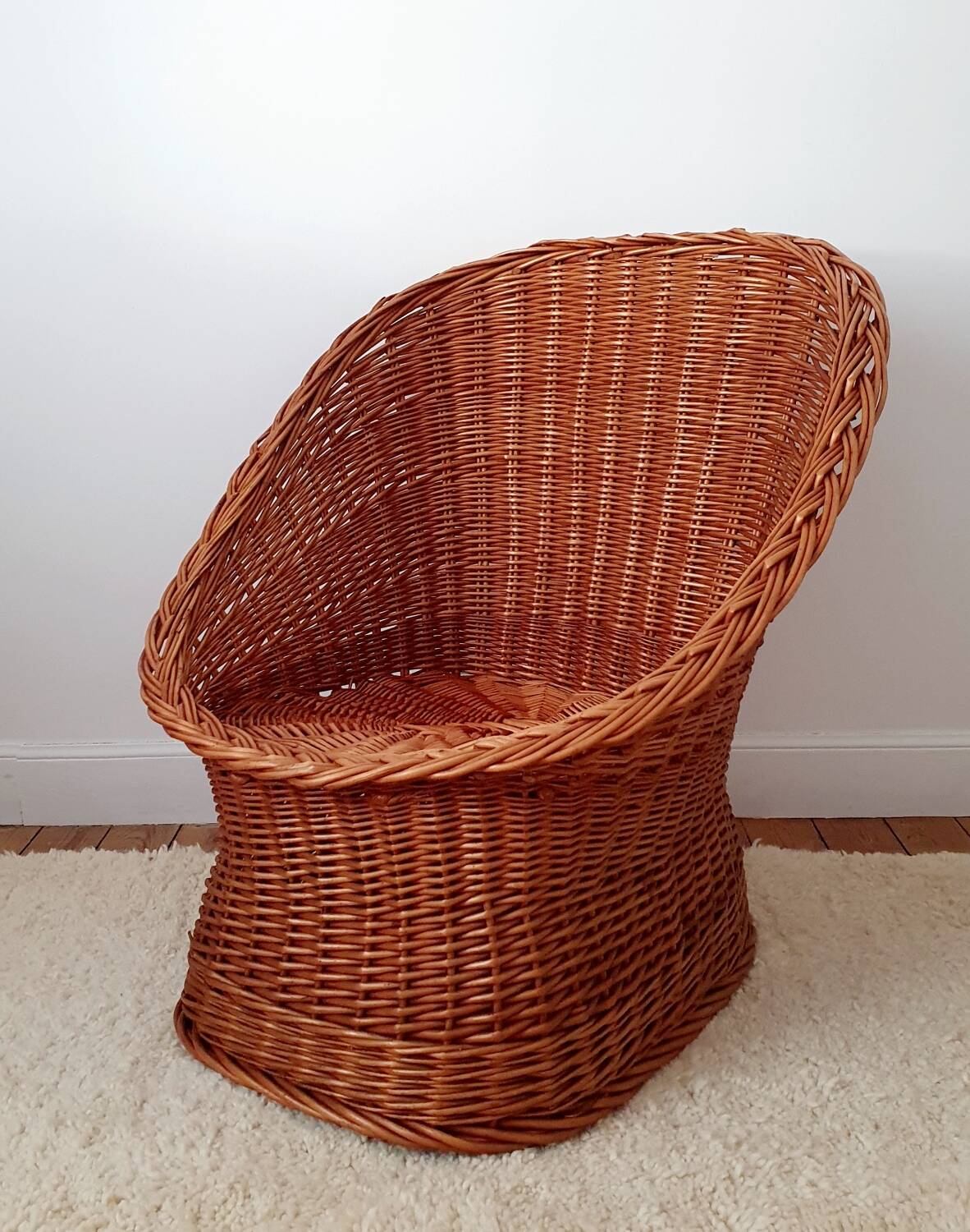 Vintage wicker armchair