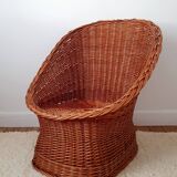 Vintage wicker armchair