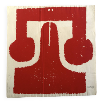 Relief sérigraphié "Equilibre" signé au crayon Pierre SZÉKELY 1971