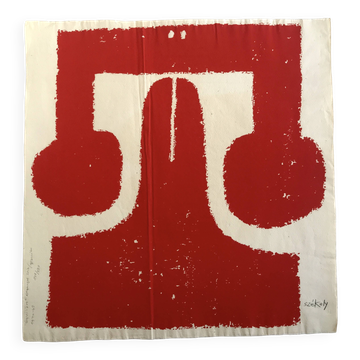 Pierre SZÉKELY, Equilibre, 1971. Silkscreen relief signed in pencil