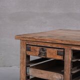 Antique English Bakers Kitchen Worktop or Kitchen Island Table