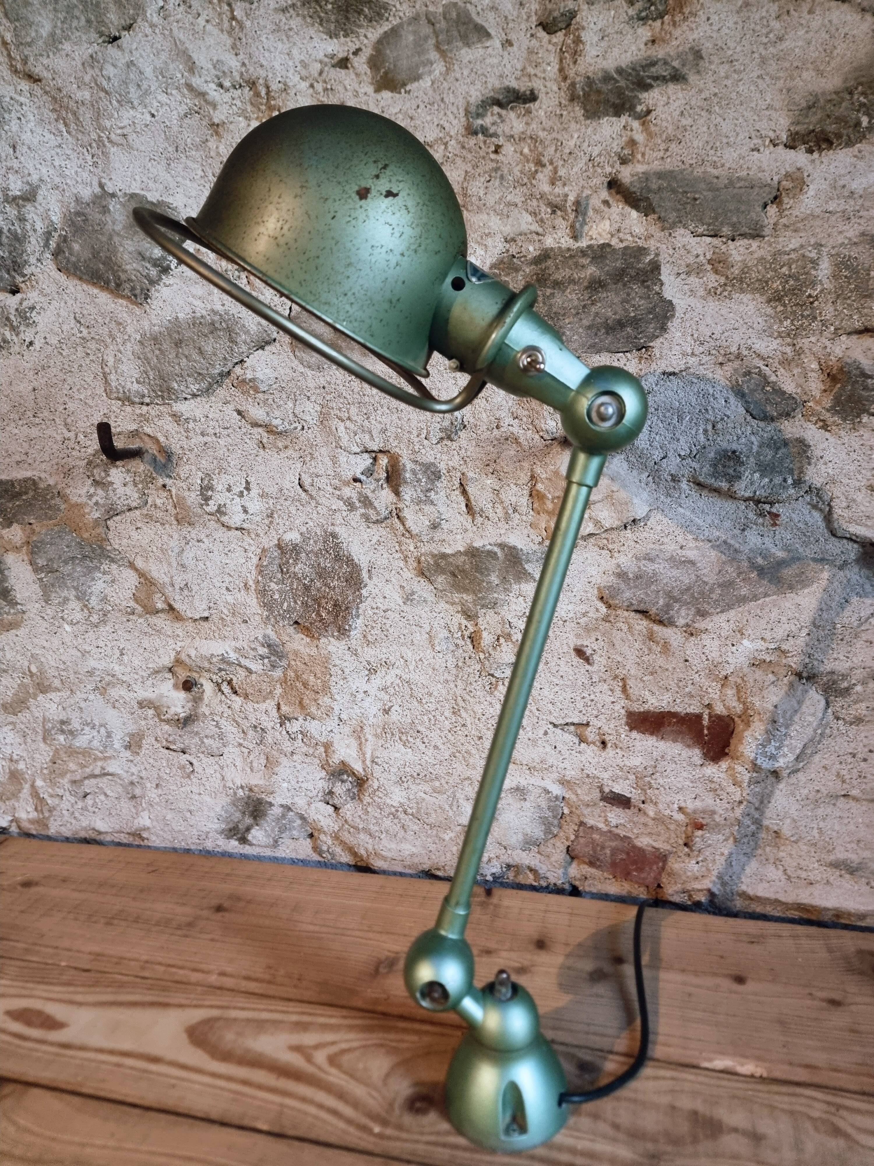 Lampe de bureau industrielle vintage Jielde – Lampe de travail réglable verte