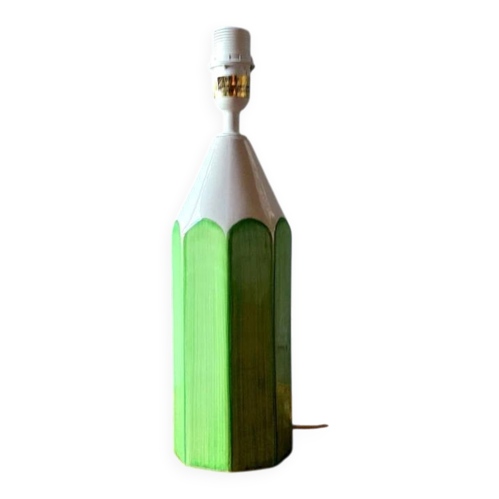 Lampe crayon en céramique 1980