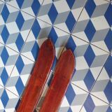 Pair of old wooden skis L=200 cm