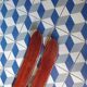 Pair of old wooden skis L=200 cm