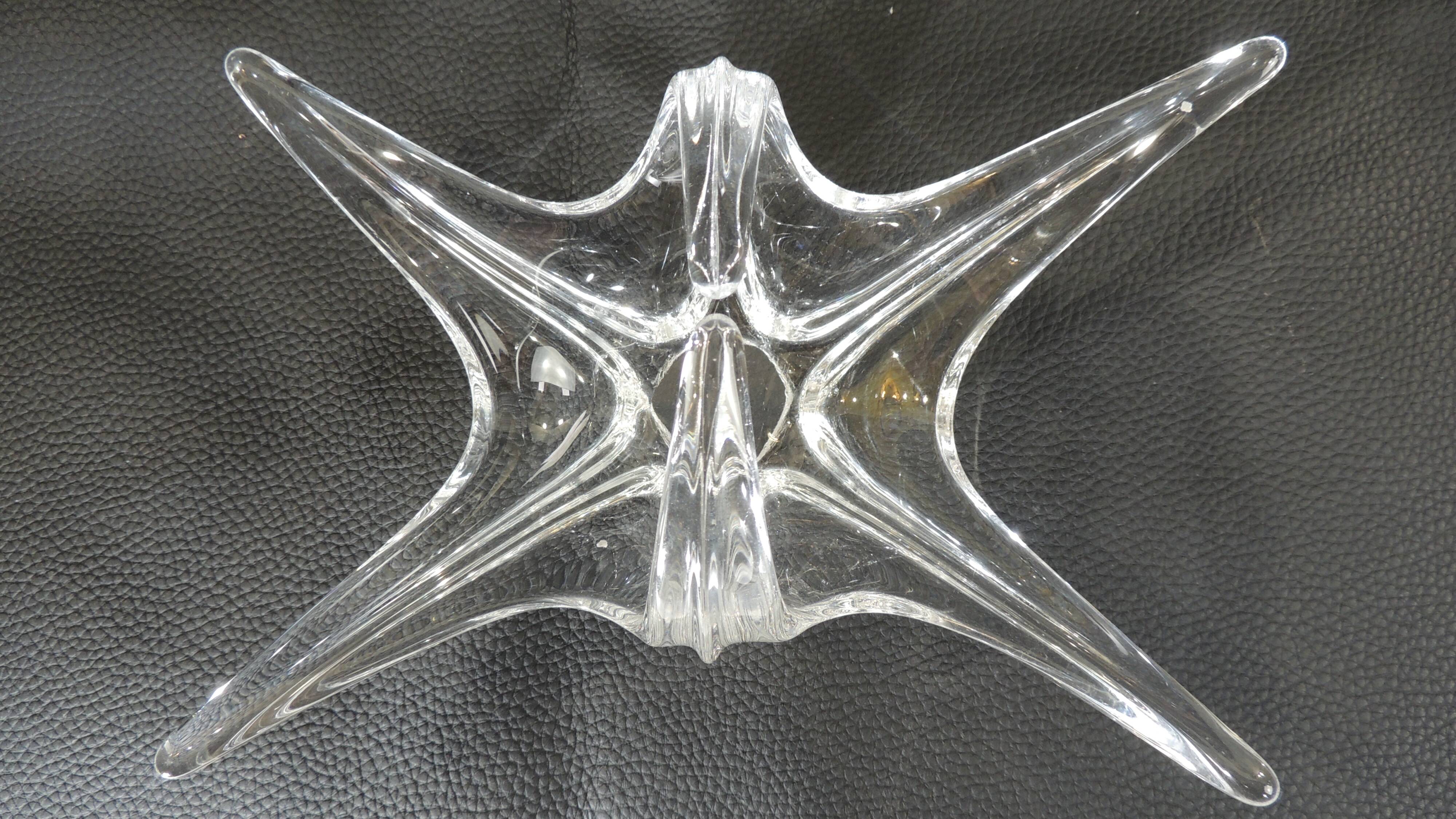 Crystal fruit bowl / signed / Vintage