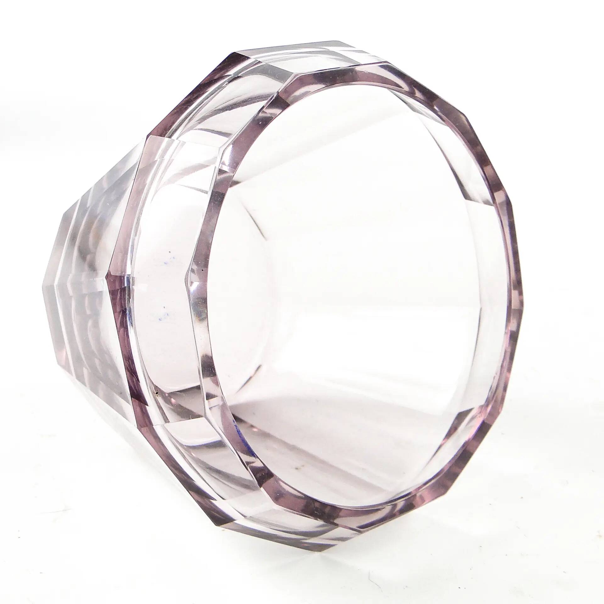 Art Deco vase, crystal, Moser, Czechoslovakia, 1930s