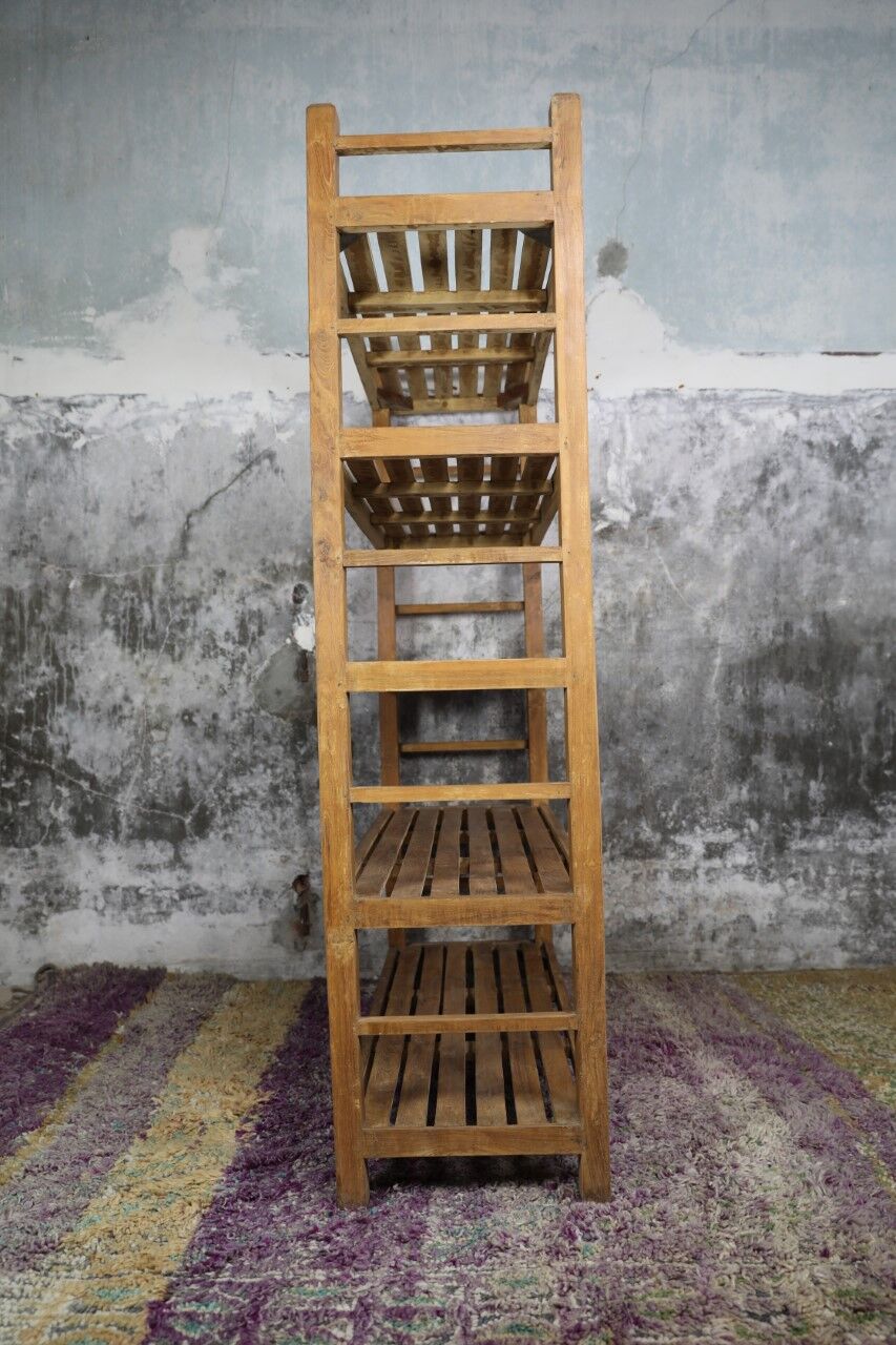 Shelf scale 5 shelves in natural wood