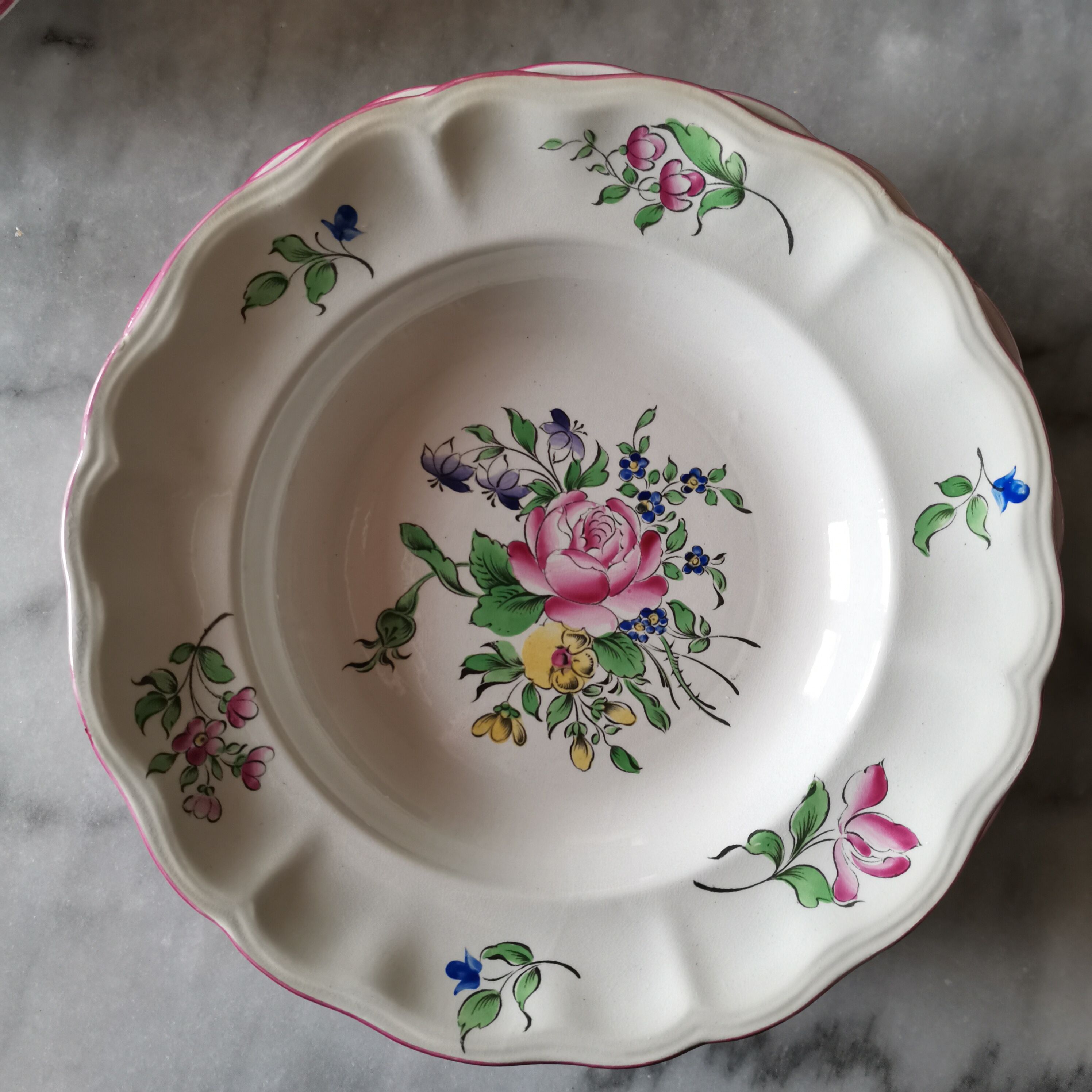 Kg Lunéville France Half-Porcelain Pieces