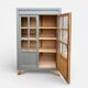 Grey glass-fronted Parisian wardrobe from La Samaritaine 1960
