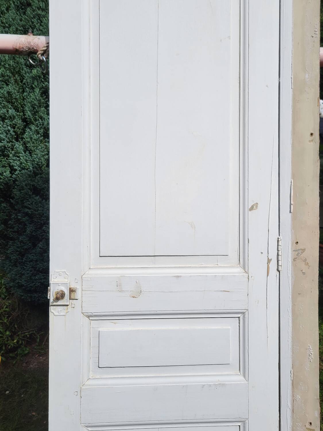 Antique wall cupboard door circa 1900 228x60.5 cm