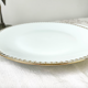 Golden white porcelain pie dish from Sologne Lamotte 6