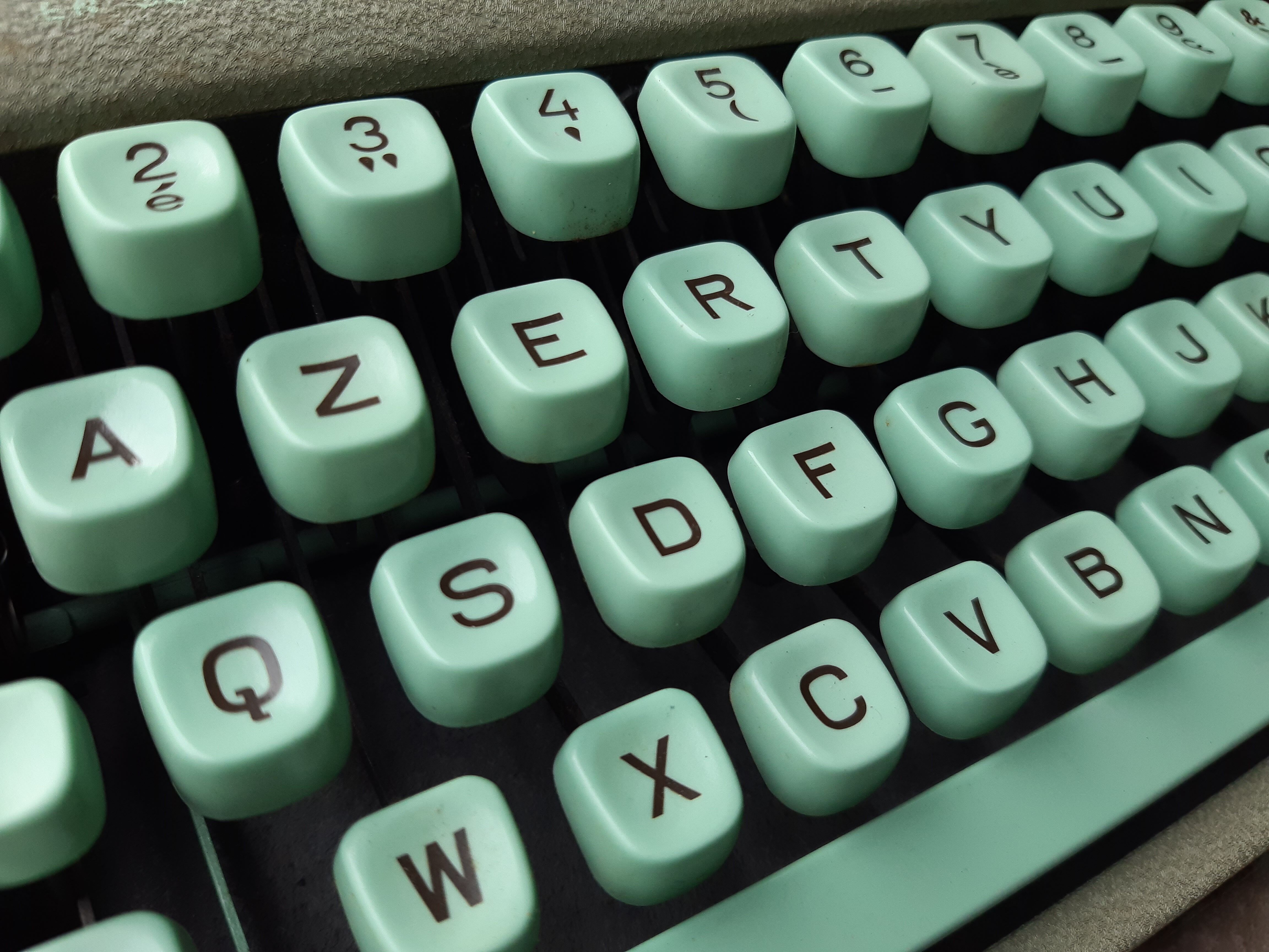 Mythical typewriter "Hermès Baby", lime green, 1950s