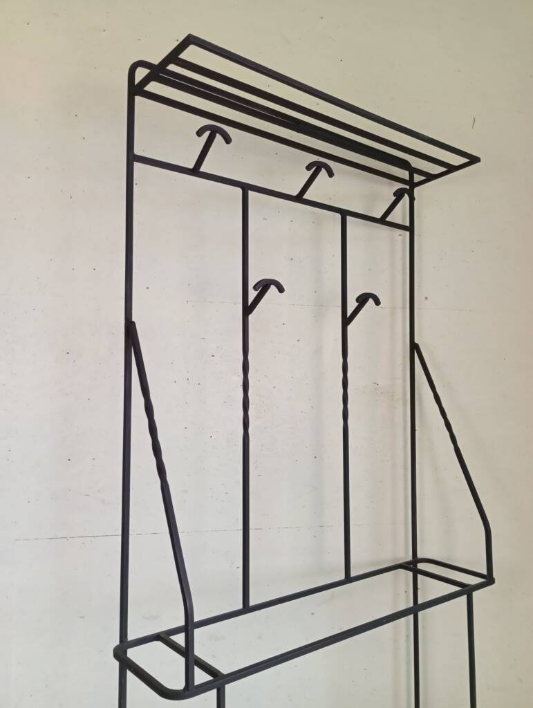 Large modernist wrought iron cloakroom from the 1950s.