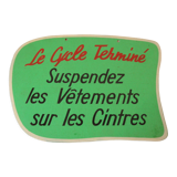 Old dyeing cardboard panel laundromat Lavomatic Hang clothes