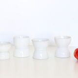 Set of 4 white ceramic shells, vintage