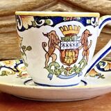 6 anciennes tasses à café Devres Fourmaintraux Rouen modèle Dinan XIXe