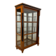 Biedermeier Vitrine in Walnut & Brass with Three Sides Glazed, South Germany, 1830