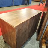 Walnut art deco chest of drawers