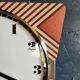 Clock silent rectangular vintage wall pendulum "Jaz copper pink"