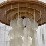 Vintage hanging lamp pearly pastilles