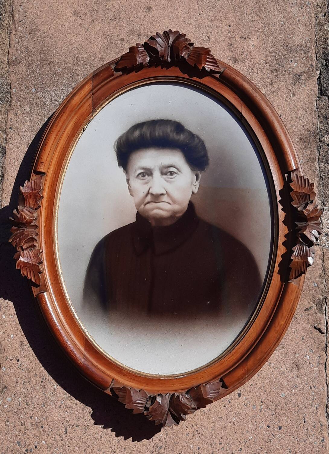 Antique carved wooden frame