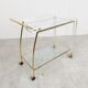 Brass and lucite drinks trolley, 1970s