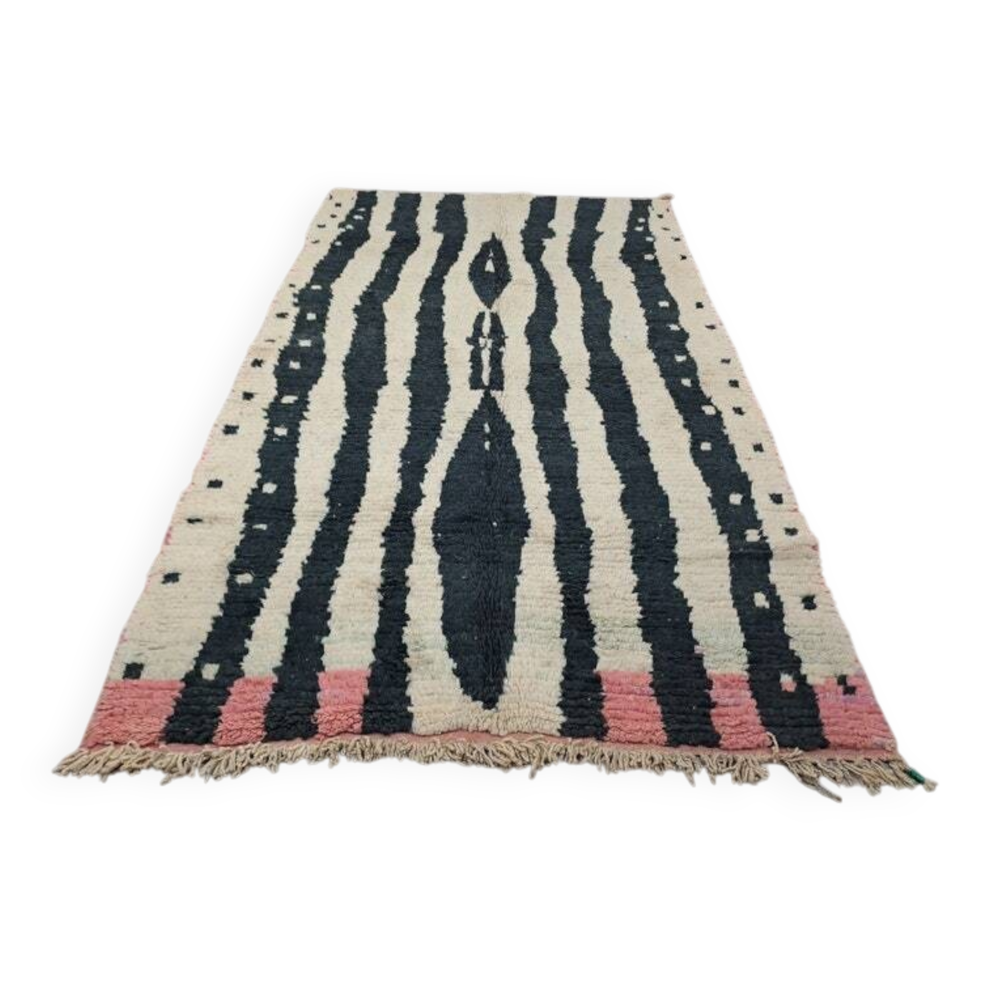 Handmade natural wool rug, size 150 x 250 cm