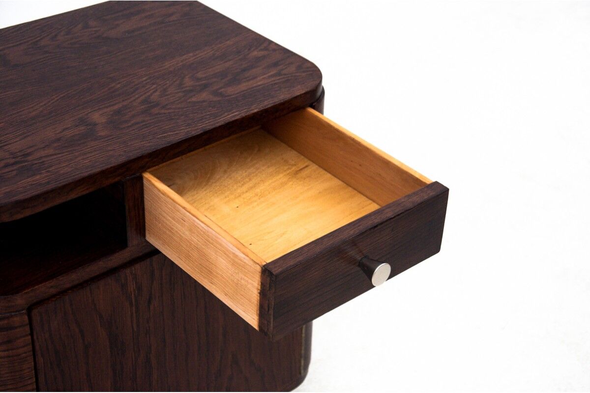 Pair of art deco bedside tables, Poland, 1950s, renovated