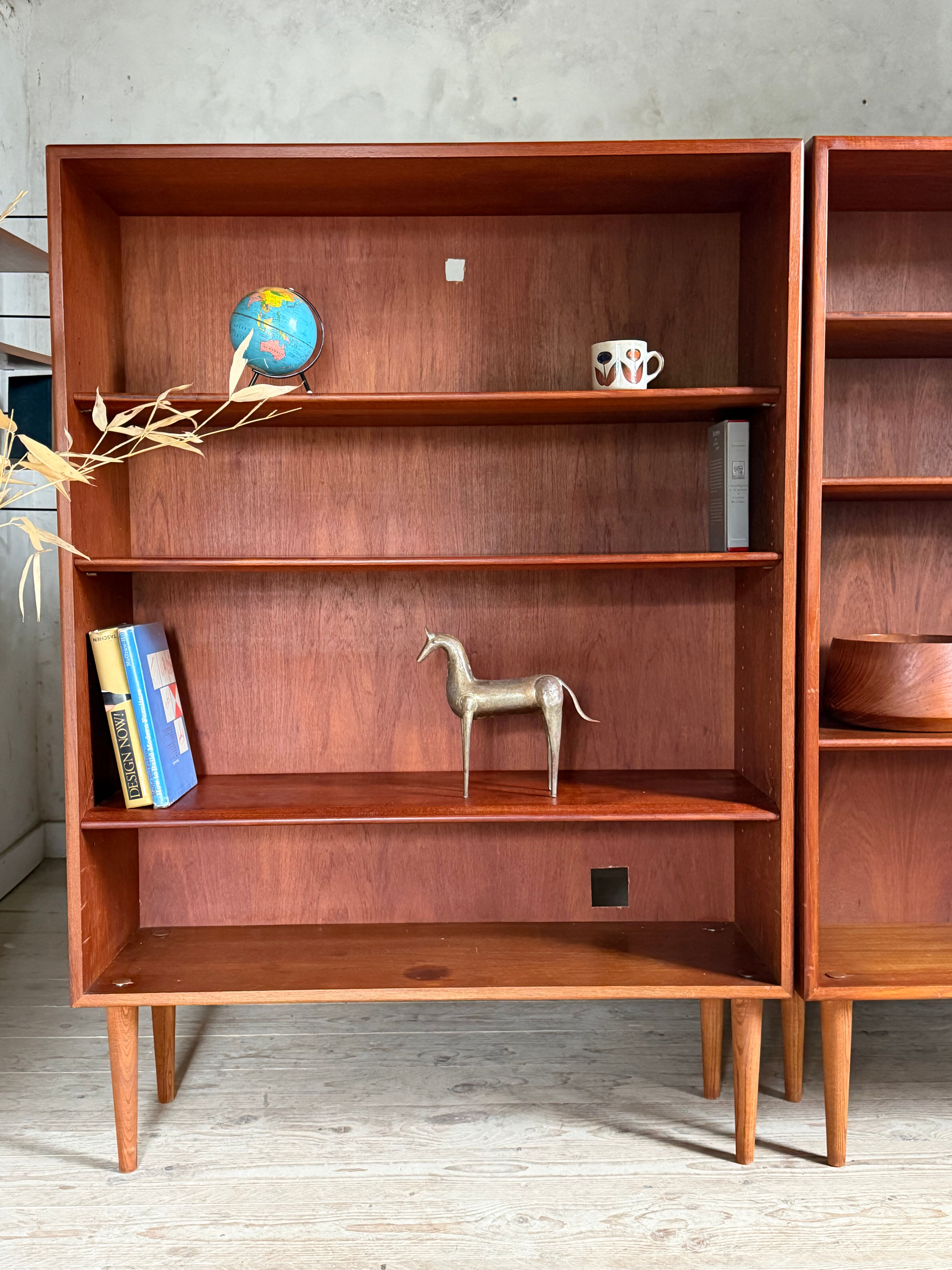 Vintage Scandinavian teak library by Borge Mogensen