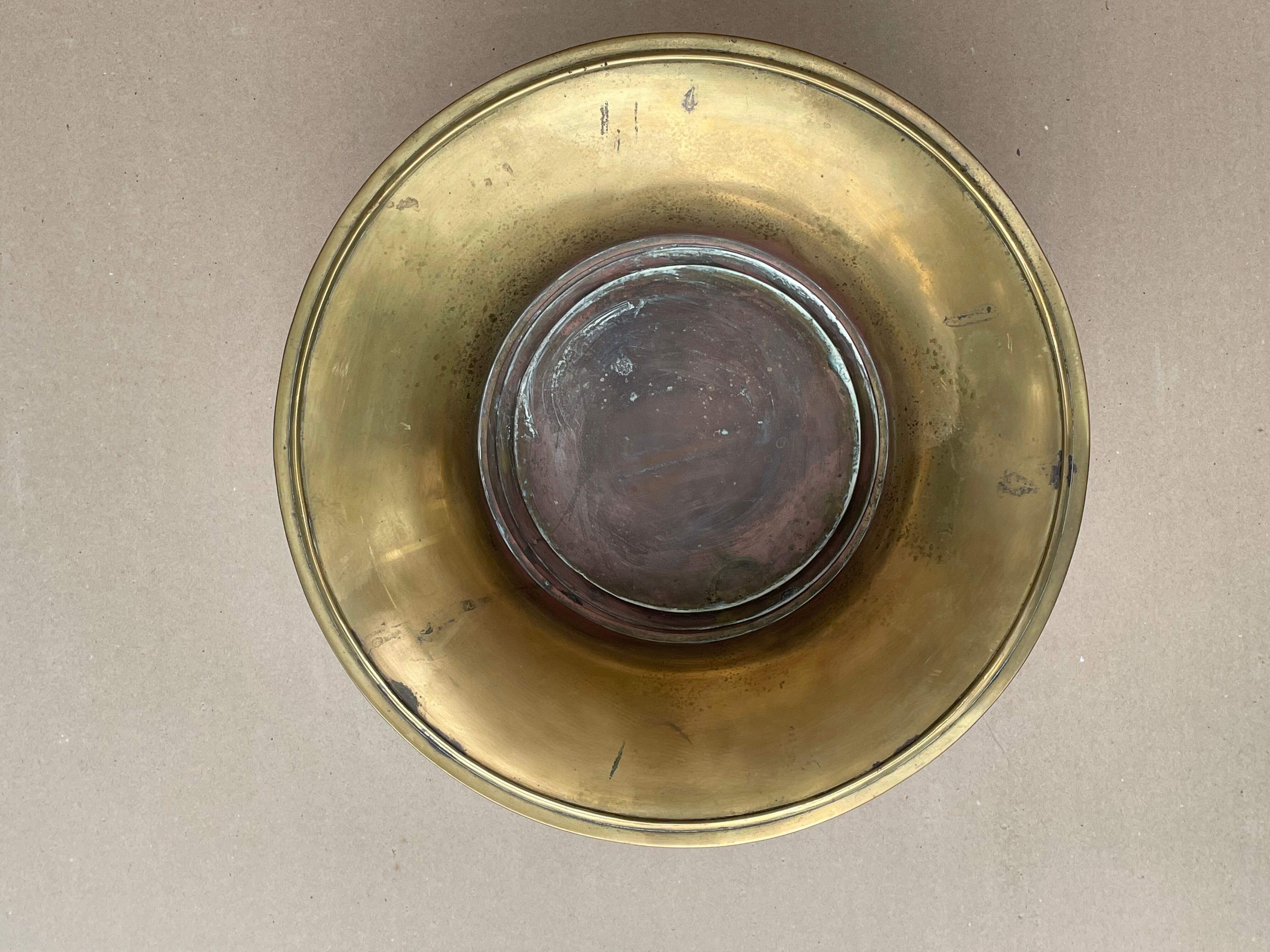 Old copper pot cover - decoration