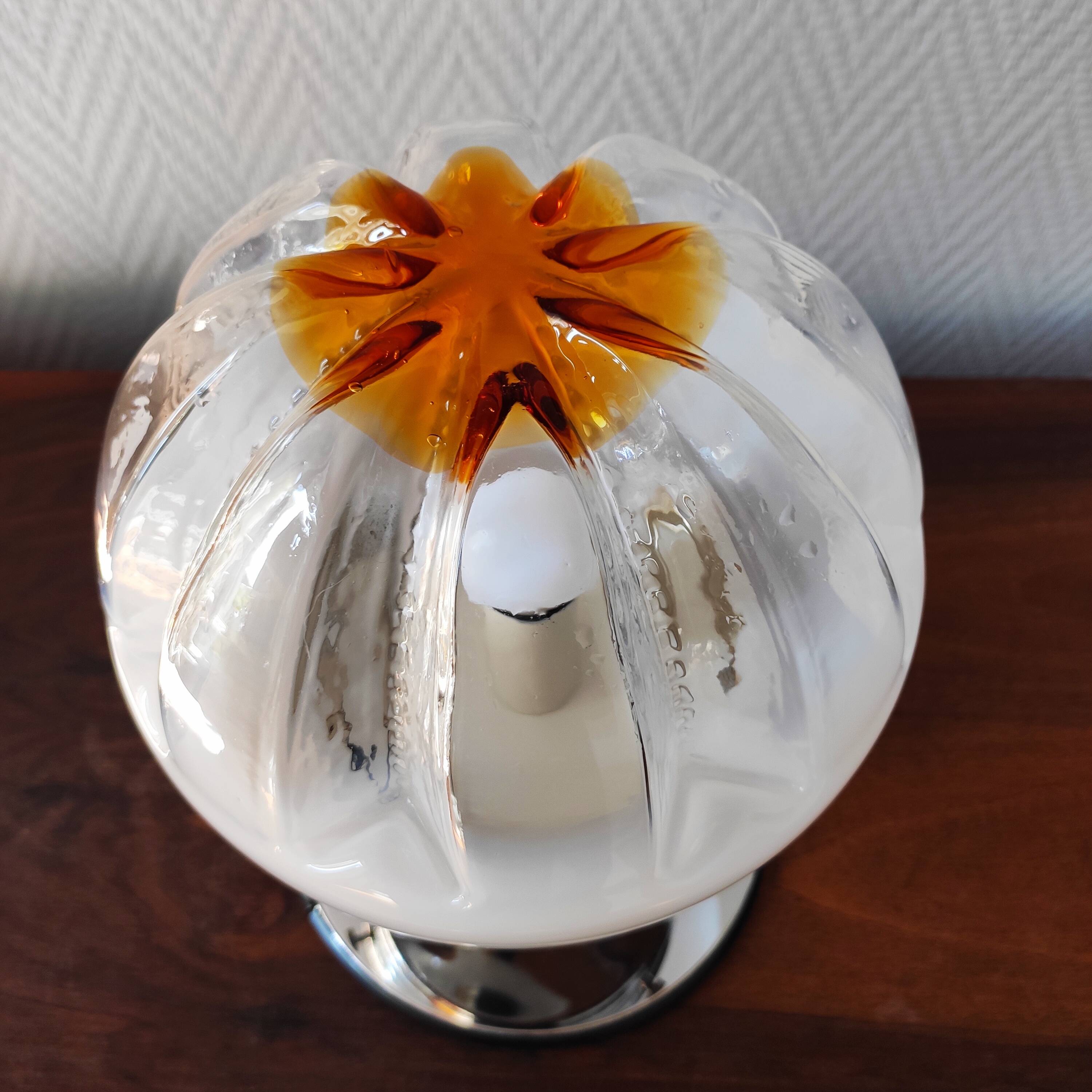 1970 Murano glass ball lamp