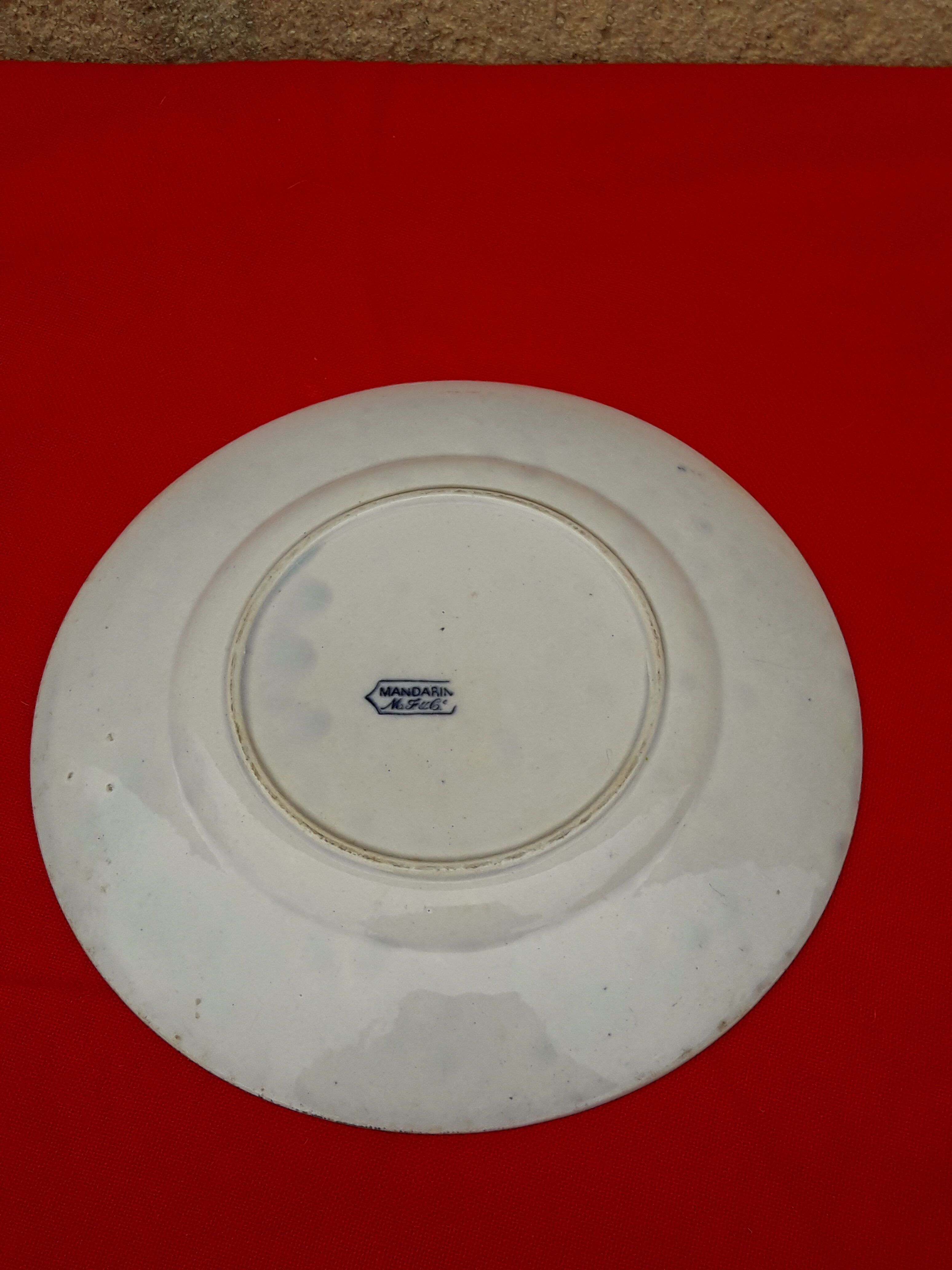 Chinese plate signed Mandarin M FU G diam 20 cm