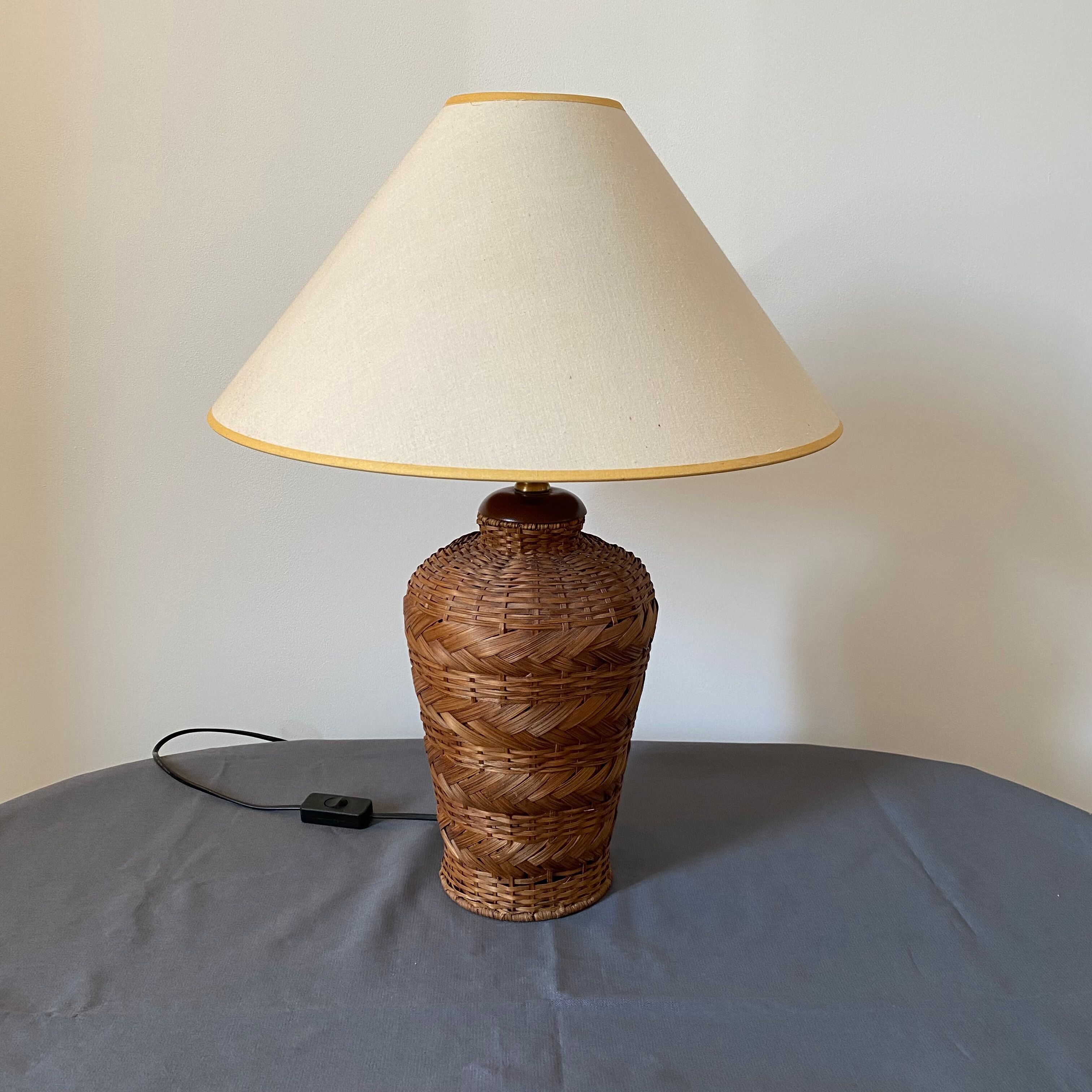 Vintage wicker lamp