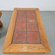 Brutalist Oak Side Table with Terracotta Tiles, 1950s, Set of 2