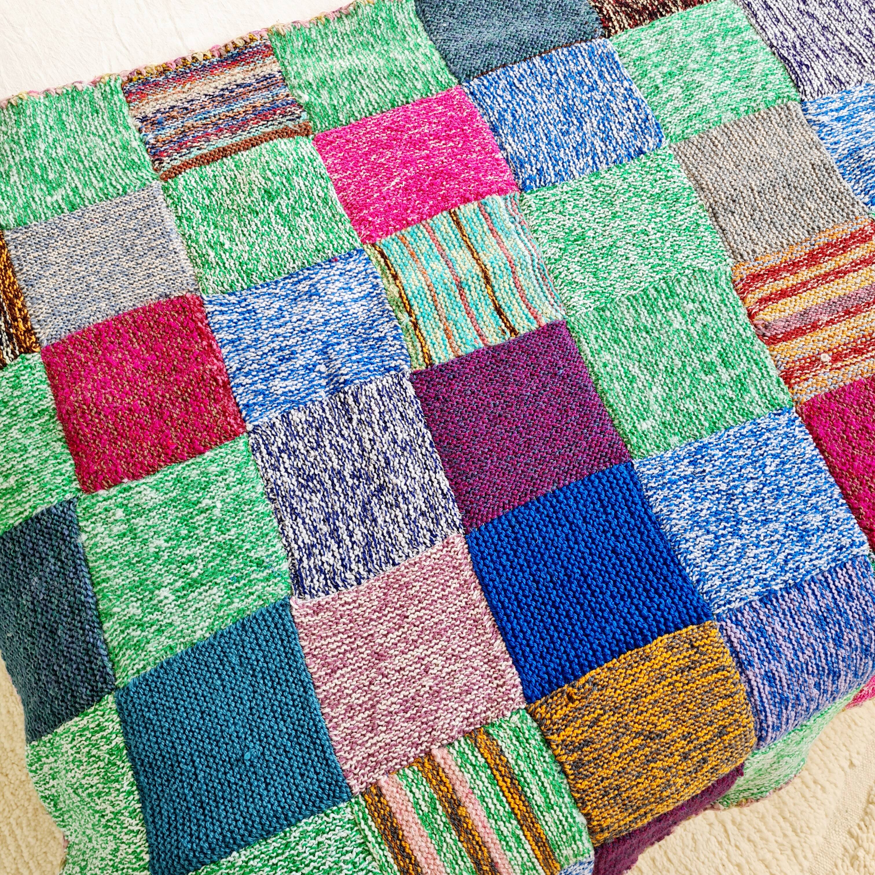 Vintage wool patchwork plaid