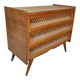 Commode vintage bois et rotin