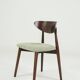 Modern set of 4 dining chairs, sage fabric