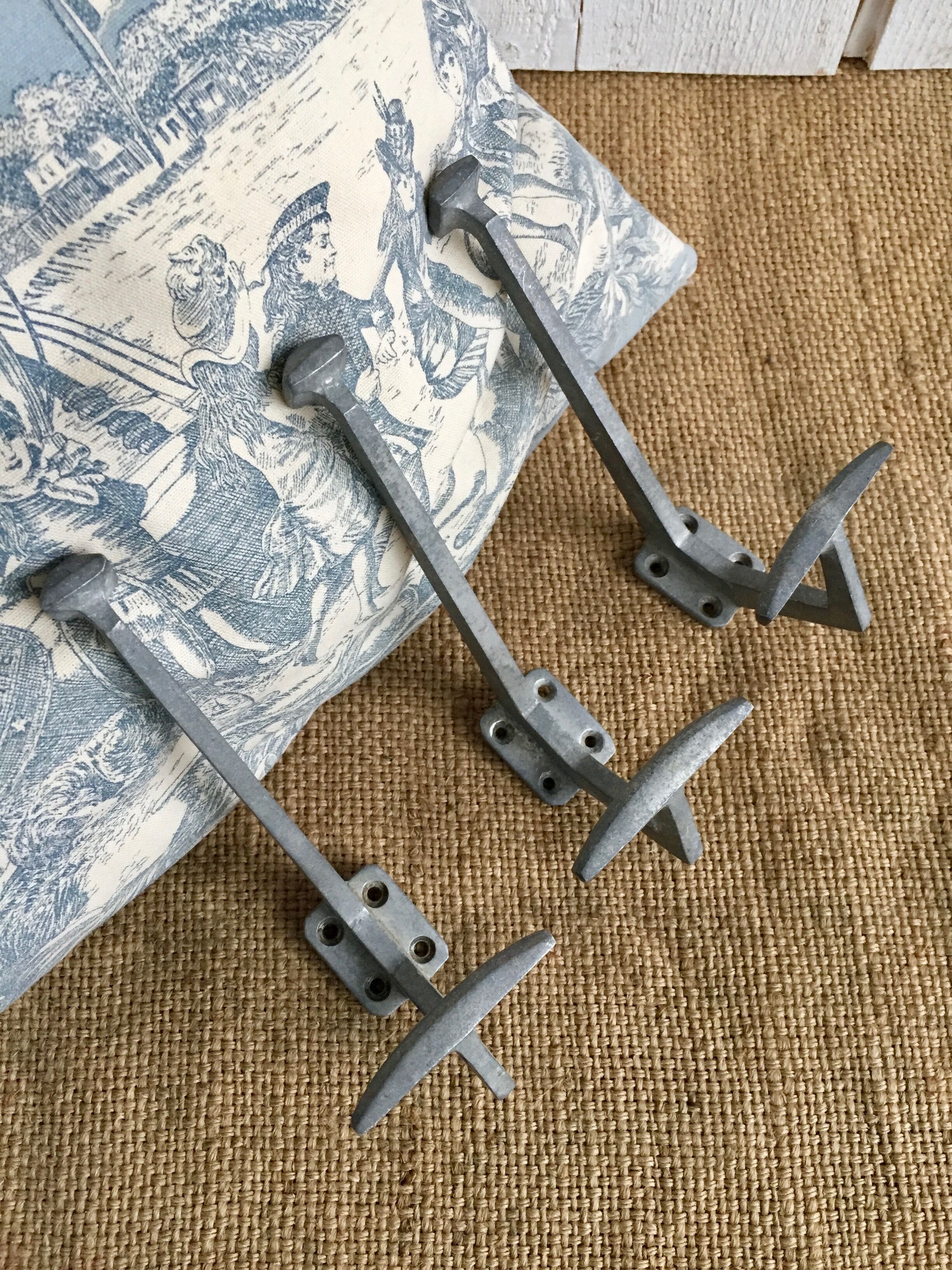 Lot of 3 industrial patères