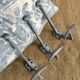 Lot of 3 industrial patères